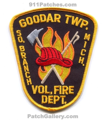 Goodar Township Volunteer Fire Department South Branch Patch (Michigan)
Scan By: PatchGallery.com
Keywords: twp. vol. dept. so. mich.