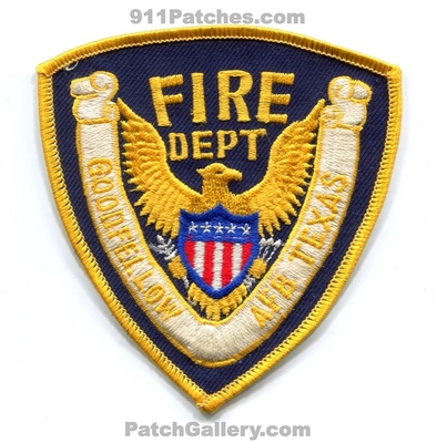 Goodfellow Air Force Base AFB Fire Department USAF Military Patch (Texas)
Scan By: PatchGallery.com
Keywords: dept.