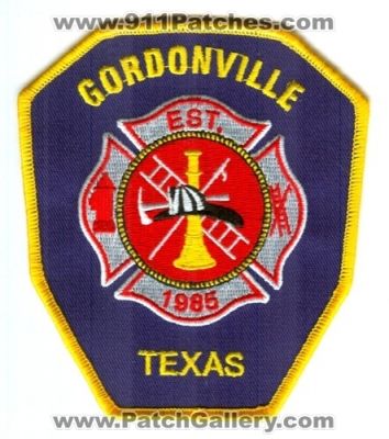 Gordonville Fire Department (Texas)
Scan By: PatchGallery.com
Keywords: dept.
