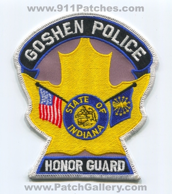 Goshen Police Department Honor Guard Patch (Indiana)
Scan By: PatchGallery.com
Keywords: dept.