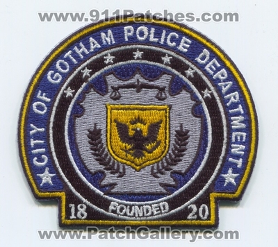 Gotham Police Department Batman Movie The Dark Knight Patch (No State Affiliation)
Scan By: PatchGallery.com
Keywords: city of dept.