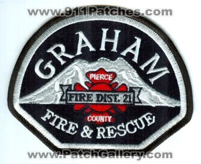Graham Fire and Rescue Department Pierce County District 21 Patch (Washington)
Scan By: PatchGallery.com
Keywords: dept. & dist. co. number no. #21