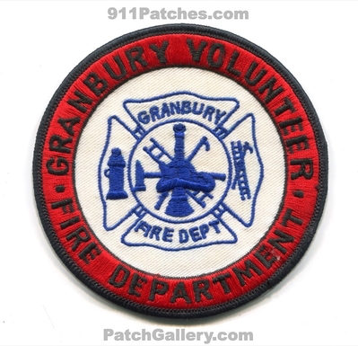Granbury Volunteer Fire Department Patch (Texas)
Scan By: PatchGallery.com
Keywords: vol. dept.