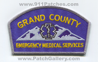 Grand County Emergency Medical Services EMS Patch (Colorado)
[b]Scan From: Our Collection[/b]
Keywords: co. ambulance