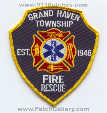 Grand Haven Township Fire Rescue Department Patch (Michigan)
Scan By: PatchGallery.com
Keywords: twp. dept. est. 1946