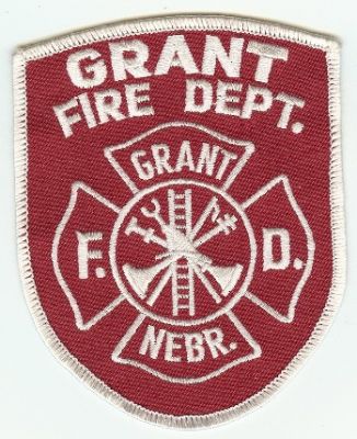 Grant Fire Dept
Thanks to PaulsFirePatches.com for this scan.
Keywords: nebraska department