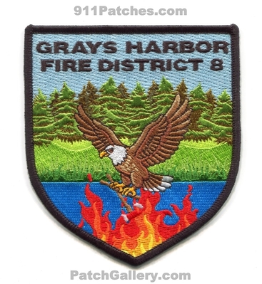Grays Harbor County Fire District Number 8 Patch (Washington)
Scan By: PatchGallery.com
[b]Patch Made By: 911Patches.com[/b]
Keywords: co. dist. number no. #8 department dept.