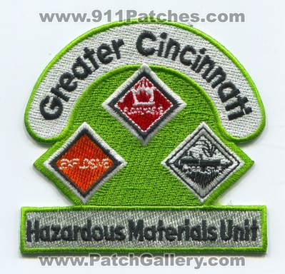 Greater Cincinnati Hazardous Materials Unit Fire Department Patch (Ohio)
Scan By: PatchGallery.com
Keywords: Haz-Mat HazMat Dept.