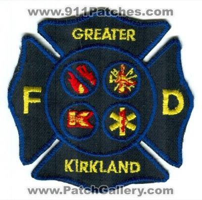 Greater Kirkland Fire Department (Washington)
Scan By: PatchGallery.com
Keywords: dept. fd