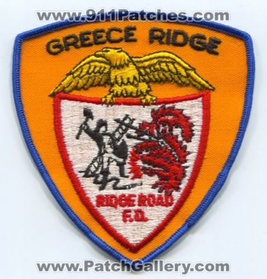 Greece Ridge Road Fire Department (New York)
Scan By: PatchGallery.com
Keywords: dept. f.d. fd