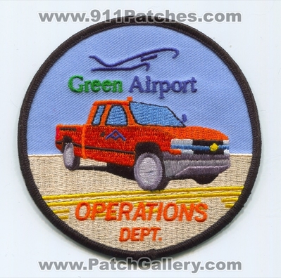 Green Airport Operations Department Patch (Rhode Island)
Scan By: PatchGallery.com
Keywords: dept.