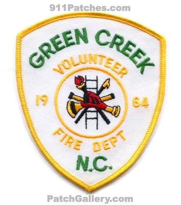 Green Creek Volunteer Fire Department Patch (North Carolina)
Scan By: PatchGallery.com
Keywords: vol. dept. 1964