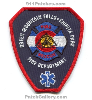 Green Mountain Falls Chipita Park Fire Rescue Department Patch (Colorado)
[b]Scan From: Our Collection[/b]
Keywords: dept.