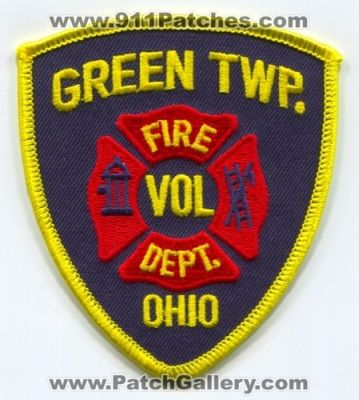 Green Township Volunteer Fire Department Patch (Ohio)
Scan By: PatchGallery.com
[b]Patch Made By: 911Patches.com[/b]
Keywords: twp. vol. dept.