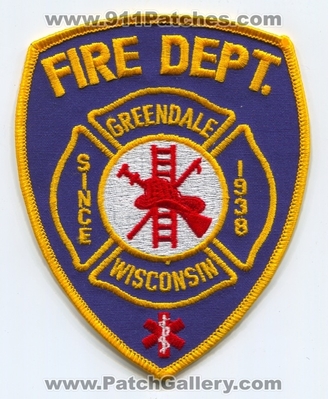 Greendale Fire Department Patch (Wisconsin)
Scan By: PatchGallery.com
Keywords: dept.