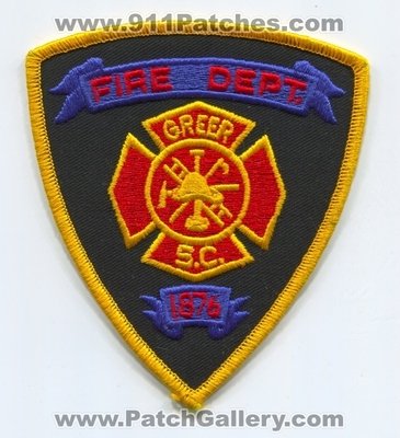 Greer Fire Department Patch (South Carolina)
Scan By: PatchGallery.com
Keywords: dept. s.c. 1876