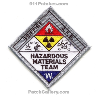 Griffis Air Force Base AFB Fire Department HazMat Team USAF Military Patch (New York)
Scan By: PatchGallery.com
Keywords: dept. haz-mat hazardous materials