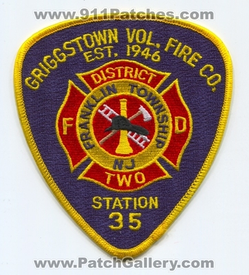 Griggstown Volunteer Fire Company Station 35 District 2 Franklin Township Patch (New Jersey)
Scan By: PatchGallery.com
Keywords: vol. co. dist. number no. #2 two twp. department dept. fd est. 1946
