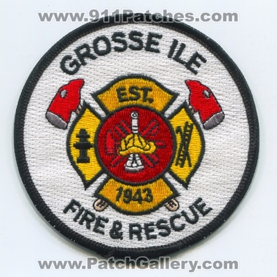 Grosse Ile Fire and Rescue Department Patch (Michigan)
Scan By: PatchGallery.com
Keywords: & Dept.