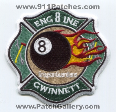 Gwinnett County Fire Department Engine 8 Patch (Georgia)
Scan By: PatchGallery.com
[b]Patch Made By: 911Patches.com[/b]
Keywords: co. dept. company station grayson guardians