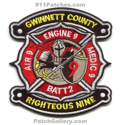 Gwinnett County Fire Department Station 9 Patch (Georgia)
Scan By: PatchGallery.com
[b]Patch Made By: 911Patches.com[/b]
Keywords: co. dept. company engine medic ambulance air battalion chief 2