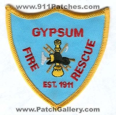 Gypsum Fire Rescue Patch (Colorado)
[b]Scan From: Our Collection[/b]
Keywords: colorado