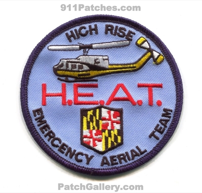 Maryland High Rise Emergency Aerial Team Fire Department Patch (Maryland)
Scan By: PatchGallery.com
Keywords: highrise h.e.a.t. helicopter baltimore city county co. fire department anne arundel