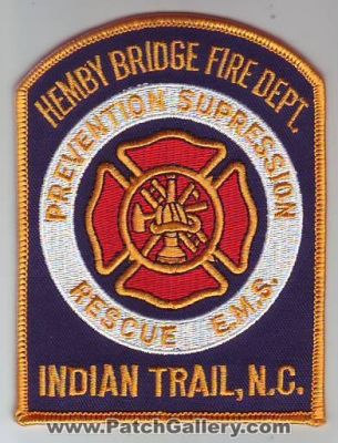 Hemby Bridge Fire Department (North Carolina)
Thanks to Dave Slade for this scan.
Keywords: dept rescue ems e.m.s. prevention suppression indian trail