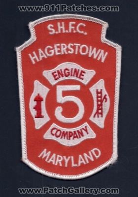 Hagerstown Fire Department Engine Company 5 (Maryland)
Thanks to Paul Howard for this scan.
Keywords: dept. s.h.f.c. shfc
