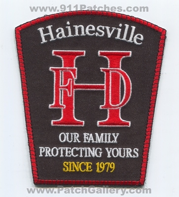 Hainesville Fire Department Patch (Texas)
Scan By: PatchGallery.com
Keywords: dept. hfd our family protecting yours since 1979