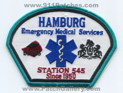 Hamburg Emergency Medical Services EMS Station 545 Berks Patch (Pennsylvania)
Scan By: PatchGallery.com
Keywords: ambulance since 1950