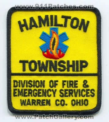 Hamilton Township Division of Fire and Emergency Services Warren County Patch (Ohio)
Scan By: PatchGallery.com
Keywords: twp. div. & es co. department dept.