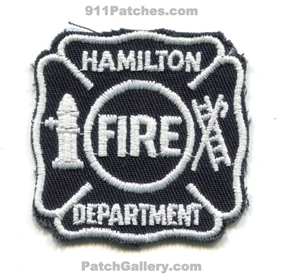 Hamilton Fire Department Patch (UNKNOWN STATE)
Scan By: PatchGallery.com
Keywords: dept.