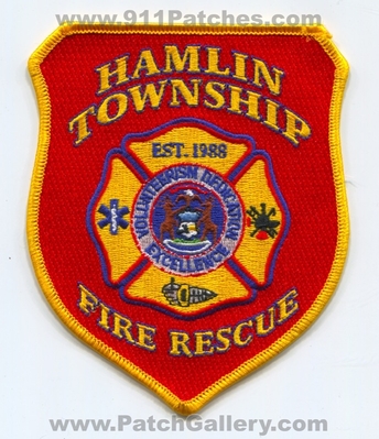 Hamlin Township Fire Rescue Department Patch (Michigan)
Scan By: PatchGallery.com
Keywords: twp. dept. volunteerism dedication excellence est. 1988