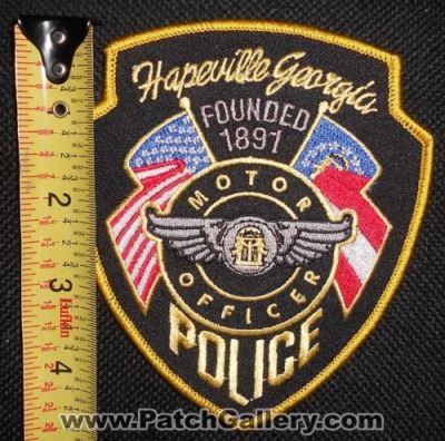 Hapeville Police Department Motor Officer (Georgia)
Thanks to Matthew Marano for this picture.
Keywords: dept.