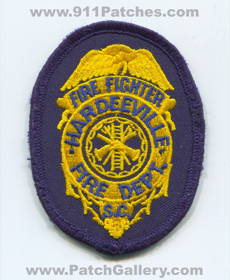 Hardeeville Fire Department Firefighter Patch (South Carolina)
Scan By: PatchGallery.com
Keywords: dept. s.c.