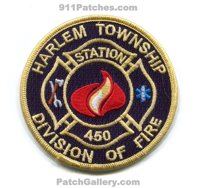 Harlem Township Division of Fire Station 450 Patch (Ohio)
Scan By: PatchGallery.com
Keywords: twp. div. department dept.