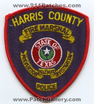 Harris County Fire Marshal (Texas)
Scan By: PatchGallery.com
Keywords: police department dept. prevention hazmat haz-mat investigation