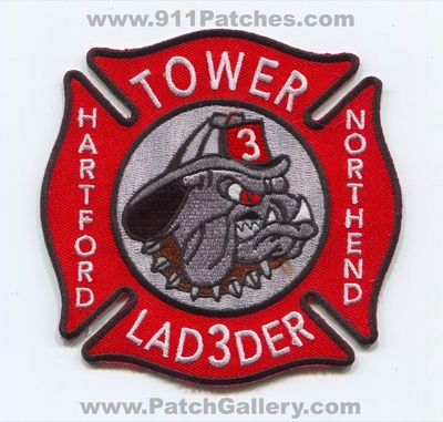 Hartford Fire Department Tower Ladder 3 Patch (Connecticut)
Scan By: PatchGallery.com
Keywords: dept. tl company co. station north end bulldog