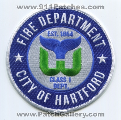 Hartford Fire Department Whalers NHL Hockey Team Patch (Connecticut)
Scan By: PatchGallery.com
Keywords: City of Dept. HFD H.F.D. Est. 1864 Class 1 Dept.