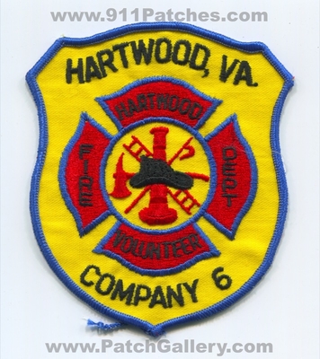 Hartwood Volunteer Fire Department Company 6 Patch (Virginia)
Scan By: PatchGallery.com
Keywords: vol. dept. co. number no. #6 va.