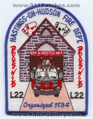 Hastings-On-Hudson Fire Department Ladder 22 Patch (New York)
Scan By: PatchGallery.com
Keywords: dept. station l22 deuces wild hook and & ladder company co. number no. #1