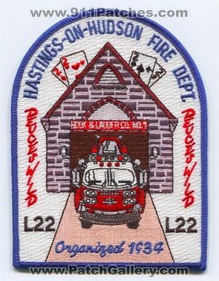 Hastings-On-Hudson Fire Department Ladder 22 Patch (New York)
Scan By: PatchGallery.com
Keywords: dept. station l22 deuces wild hook and & ladder company co. number no. #1