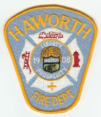 Haworth Fire Dept
Thanks to PaulsFirePatches.com for this scan.
Keywords: new jersey department