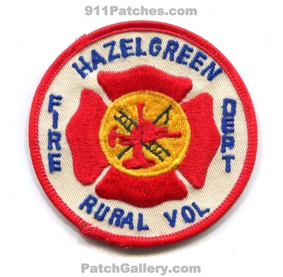 Hazelgreen Rural Volunteer Fire Department Patch (Missouri)
Scan By: PatchGallery.com
Keywords: vol. dept.