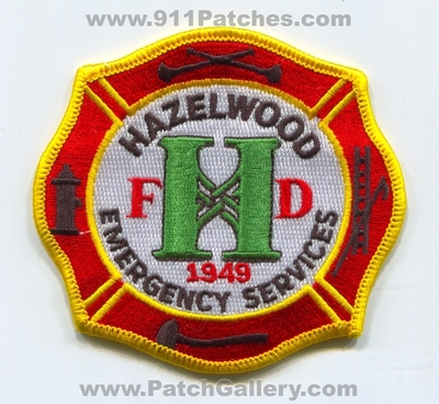 Hazelwood Fire Department Emergency Services Patch (Missouri)
Scan By: PatchGallery.com
Keywords: dept. fd es 1949