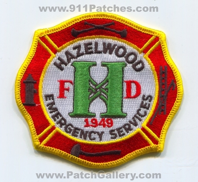 Hazelwood Fire Department Emergency Services Patch (Missouri)
Scan By: PatchGallery.com
Keywords: dept. fd es 1949