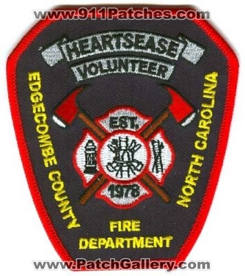 Heartsease Volunteer Fire Department Patch (North Carolina)
[b]Scan From: Our Collection[/b]
County: Edgecombe
