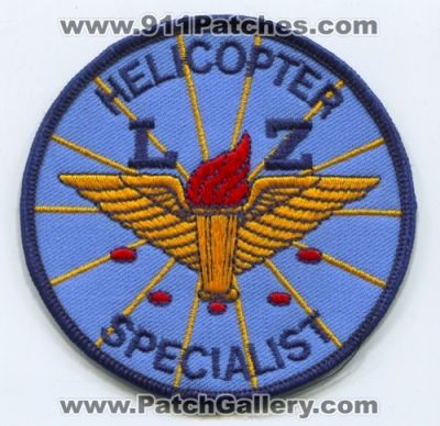 Helicopter LZ Specialist Patch (UNKNOWN STATE)
[b]Scan From: Our Collection[/b]
Keywords: ems air medical helicoter ambulance landing zone