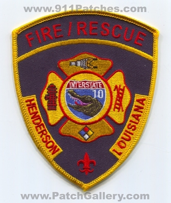 Henderson Fire Rescue Department Patch (Louisiana)
Scan By: PatchGallery.com
Keywords: dept. interstate 10 i-10